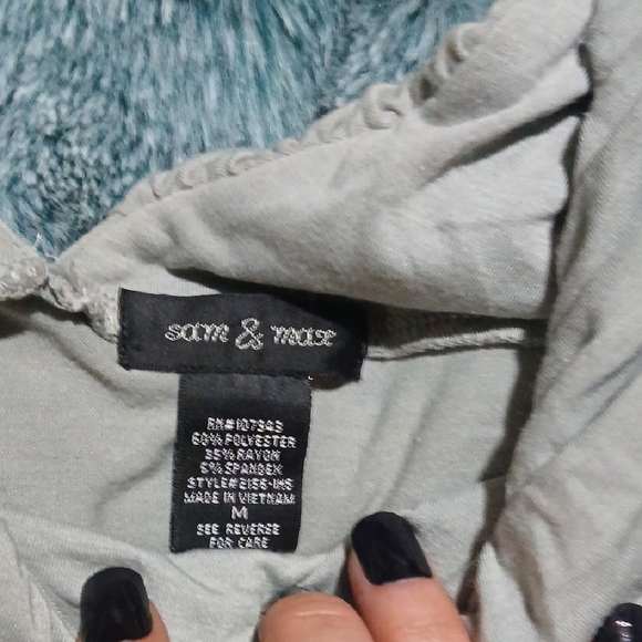 Sam & Max Elegant White Ruched Blouse - Picture 2 of 3